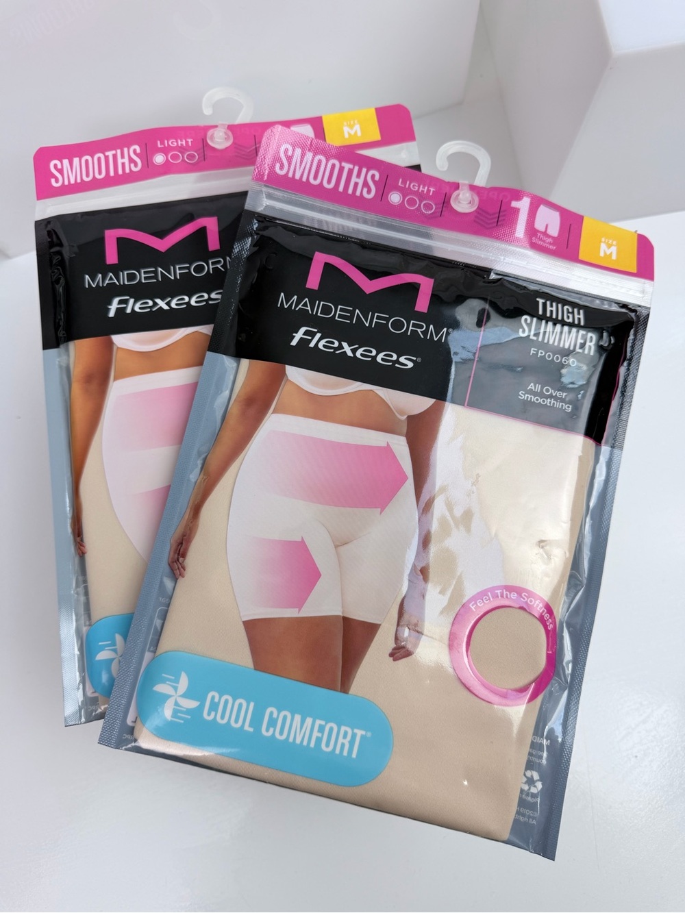 Maidenform Flexees Thigh Slimmers Size Medium Lot of 2 NWT FP0060 Cool Comfort